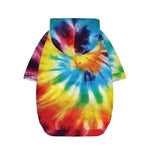Colorful Tie Dye Print Dog Zip Up Hoodie