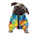 Colorful Tie Dye Print Dog Zip Up Jacket