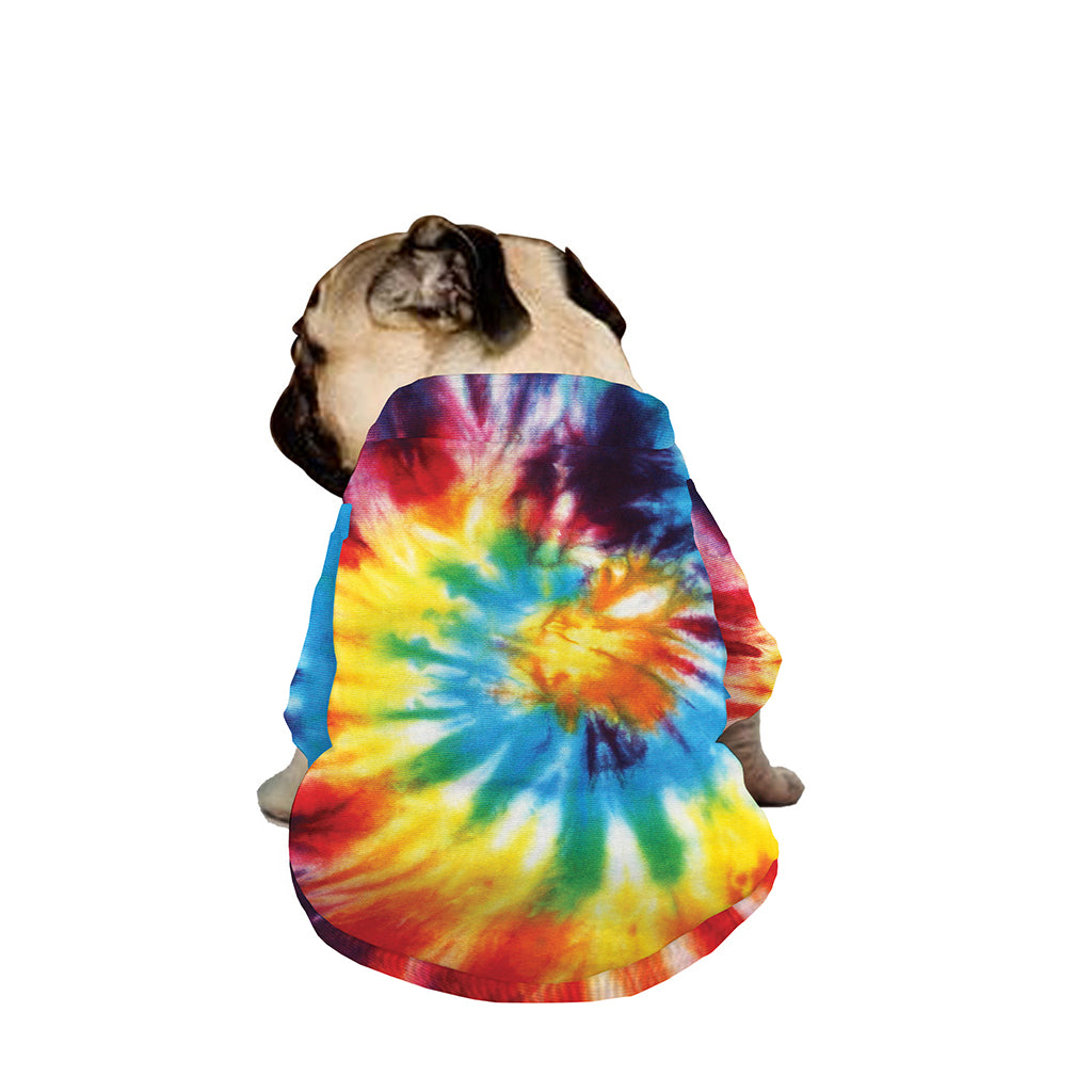Colorful Tie Dye Print Dog Zip Up Jacket