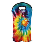 Colorful Tie Dye Print Double Neoprene Wine Tote