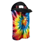 Colorful Tie Dye Print Double Neoprene Wine Tote