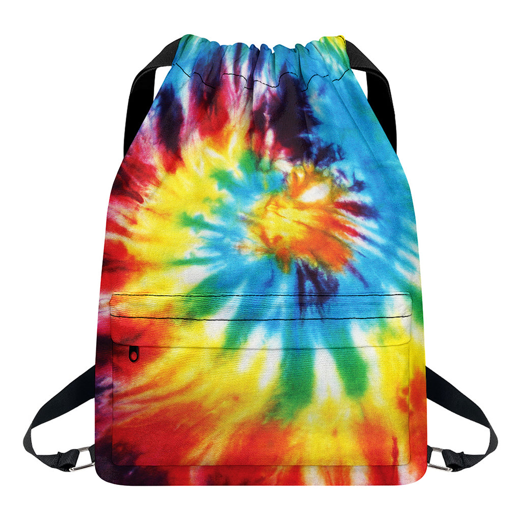 Colorful Tie Dye Print Drawstring Backpack