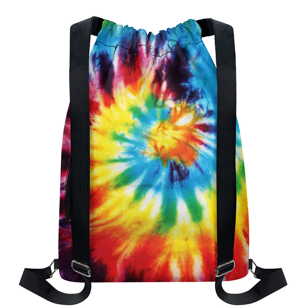 Colorful Tie Dye Print Drawstring Backpack