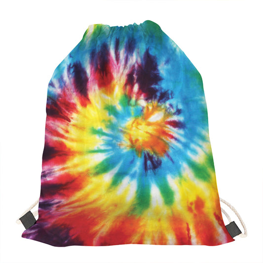 Colorful Tie Dye Print Drawstring Bag