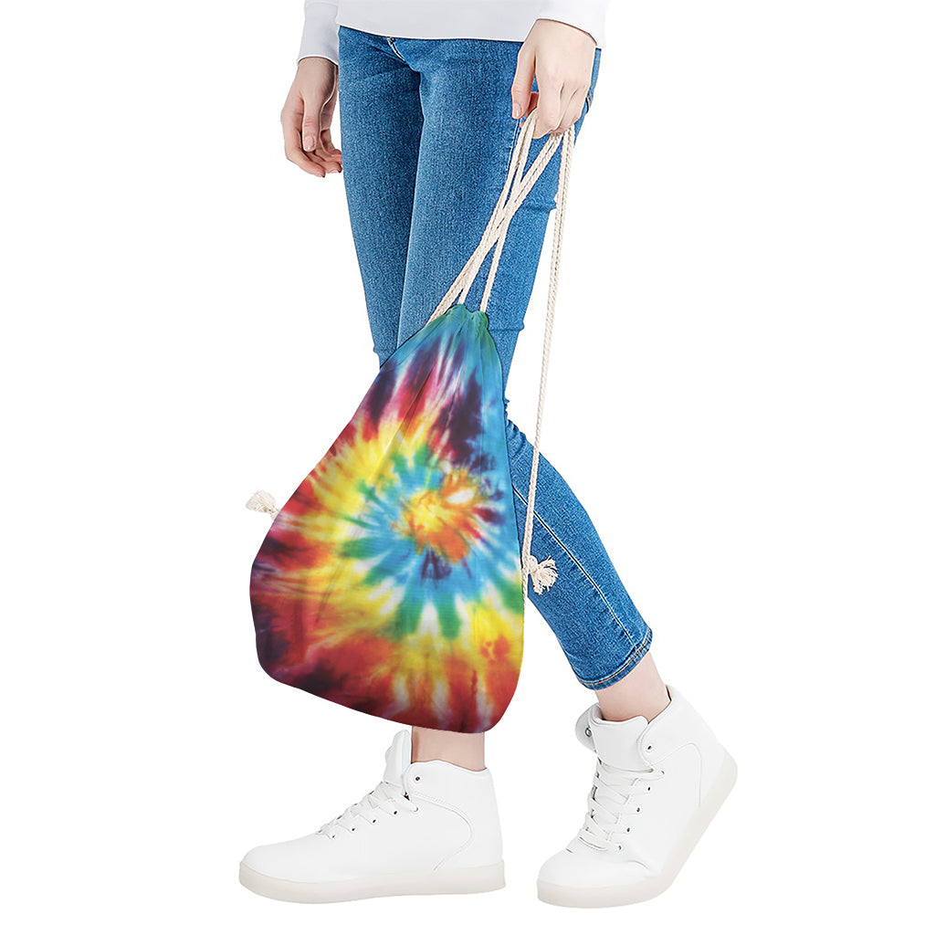 Colorful Tie Dye Print Drawstring Bag