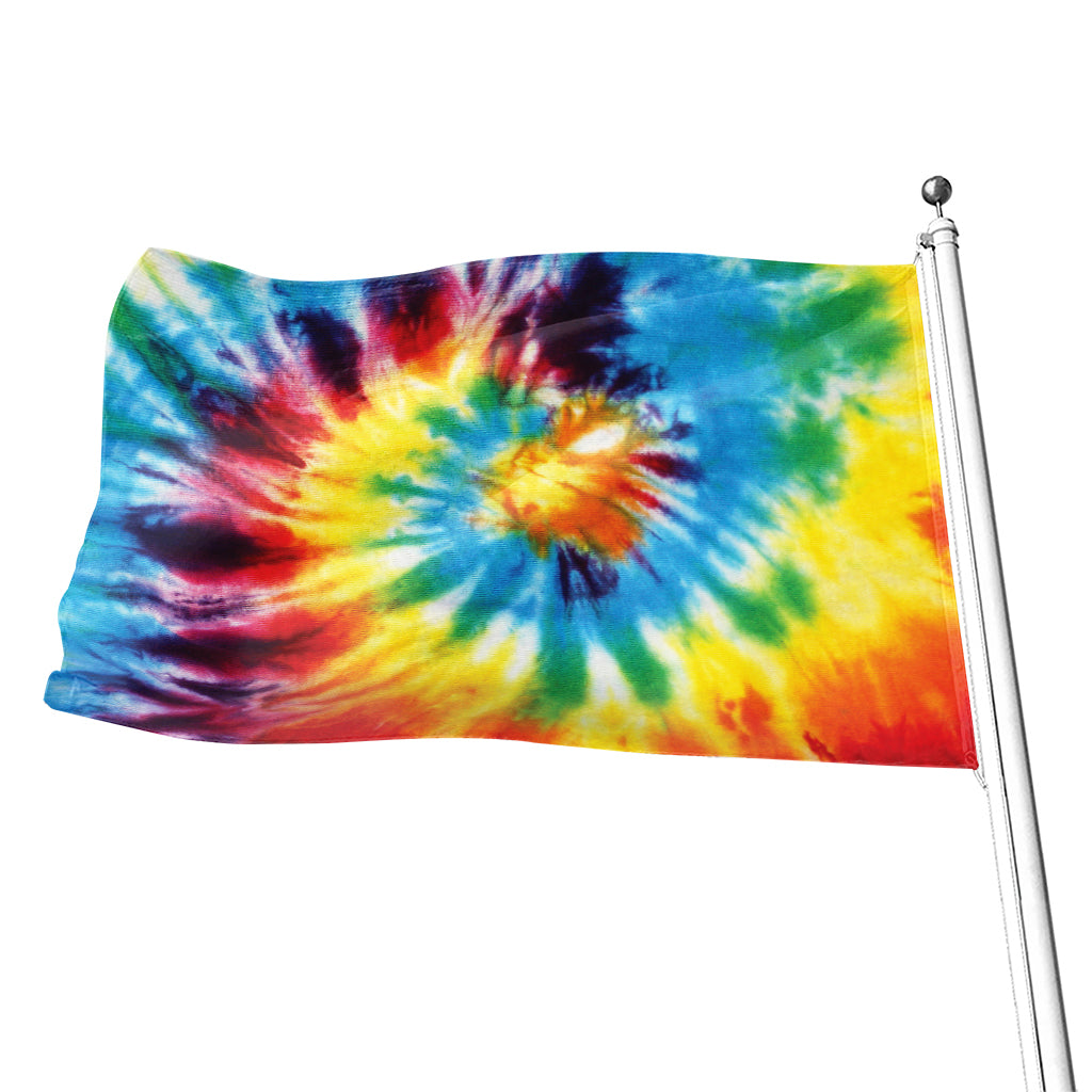 Colorful Tie Dye Print Flag