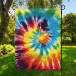 Colorful Tie Dye Print Garden Flag