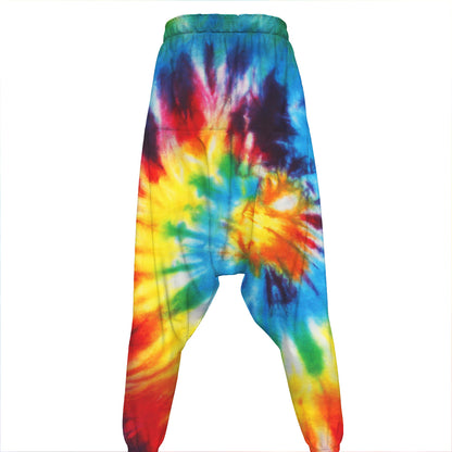 Colorful Tie Dye Print Hammer Pants