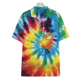 Colorful Tie Dye Print Hawaiian Shirt