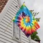 Colorful Tie Dye Print House Flag