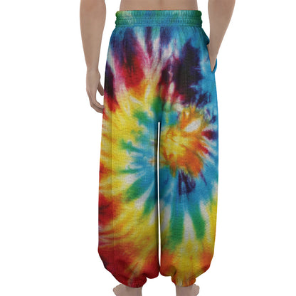 Colorful Tie Dye Print Lantern Pants