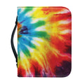 Colorful Tie Dye Print Leather Bible Cover
