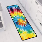 Colorful Tie Dye Print Long Kitchen Mat