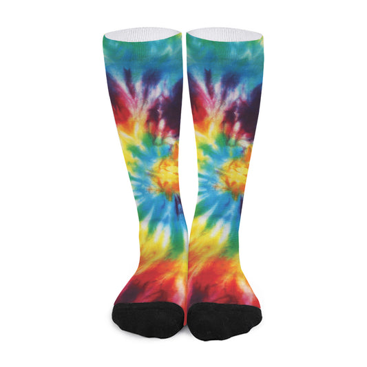 Colorful Tie Dye Print Long Socks