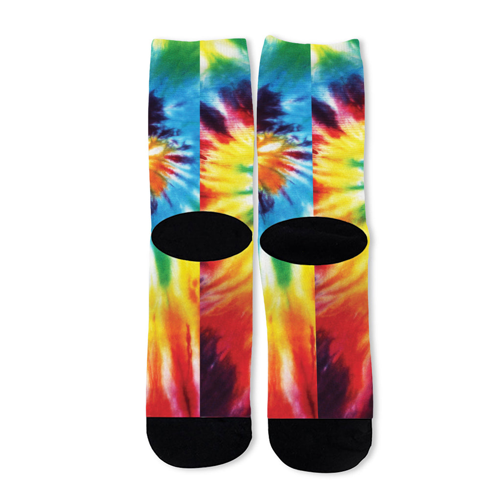 Colorful Tie Dye Print Long Socks