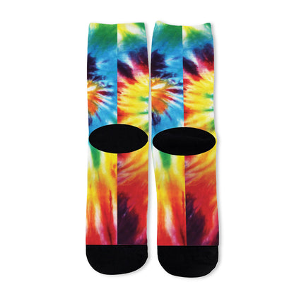 Colorful Tie Dye Print Long Socks