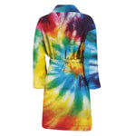 Colorful Tie Dye Print Men's Bathrobe