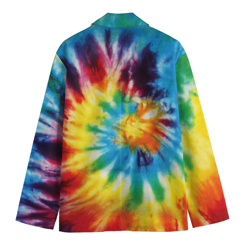 Colorful Tie Dye Print Men's Blazer