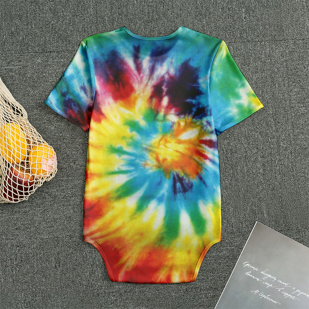 Colorful Tie Dye Print Men's Bodysuit