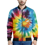Colorful Tie Dye Print Men's Bomber Jacket