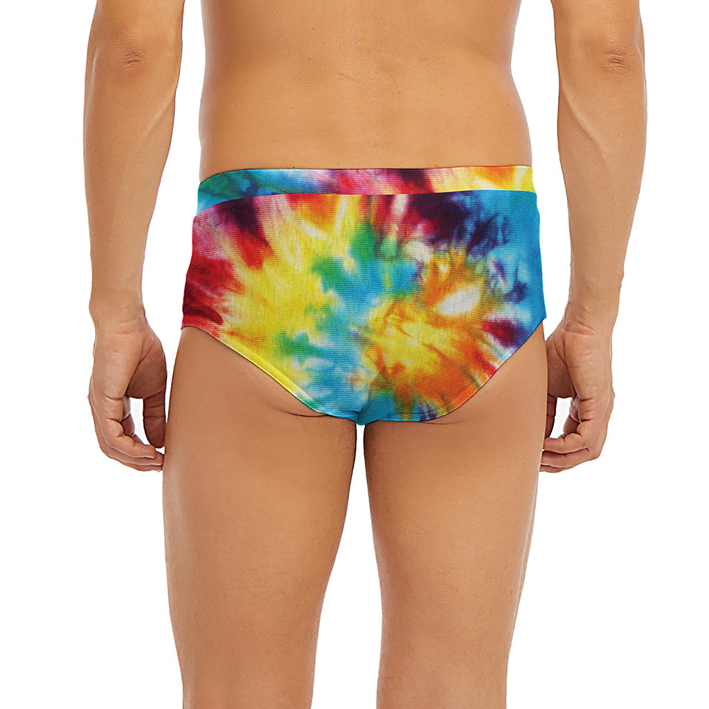 Colorful Tie Dye Print Men's Briefs
