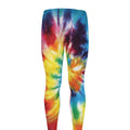 Colorful Tie Dye Print Men's Leggings