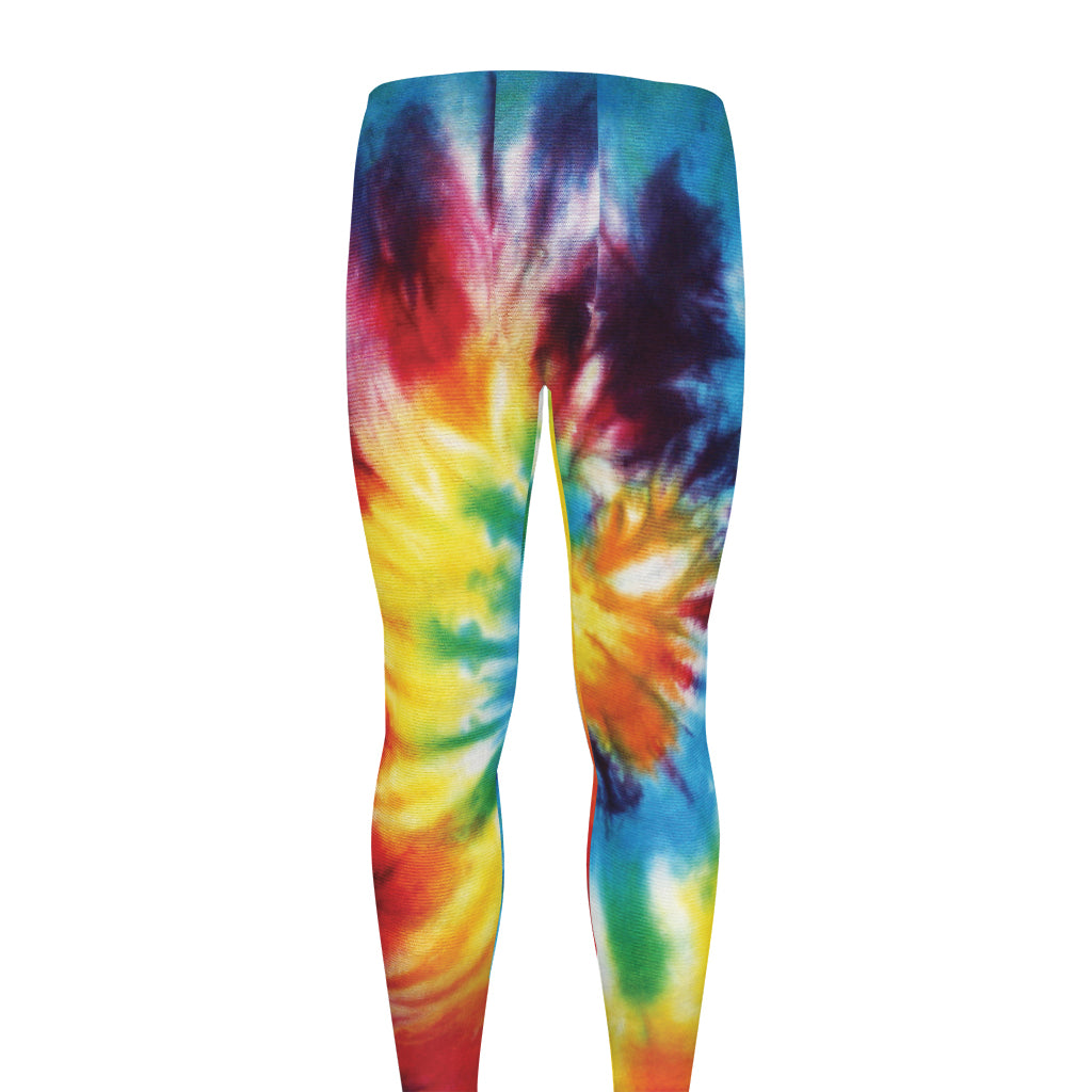 Colorful Tie Dye Print Men's leggings