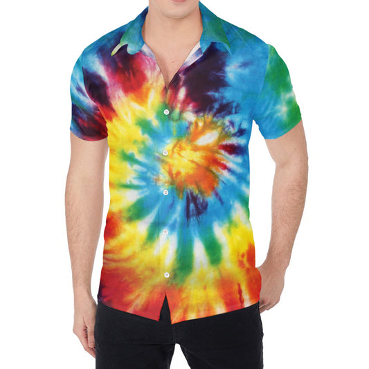 Colorful Tie Dye Print Men's Shirt