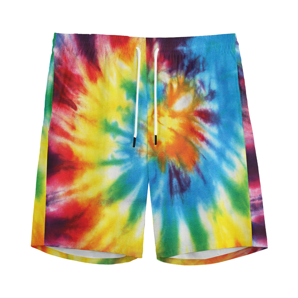 Colorful Tie Dye Print Men's Sports Shorts