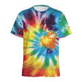 Colorful Tie Dye Print Men's Athletic T-Shirt