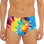 Colorful Tie Dye Print Men's Triangle Swim Briefs