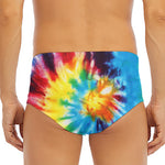 Colorful Tie Dye Print Men's Triangle Swim Briefs