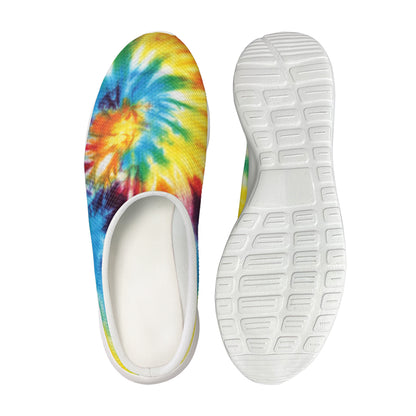 Colorful Tie Dye Print Mesh Casual Shoes