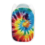 Colorful Tie Dye Print Mesh Laundry Hamper