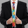Colorful Tie Dye Print Necktie