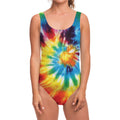 Colorful Tie Dye Print One Piece Swimsuit