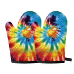 Colorful Tie Dye Print Oven Mitts