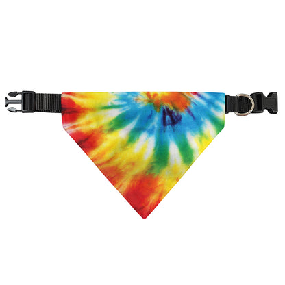 Colorful Tie Dye Print Over The Collar Dog Bandana
