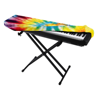 Colorful Tie Dye Print Piano Keyboard Cover