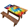 Colorful Tie Dye Print Picnic Table Cover