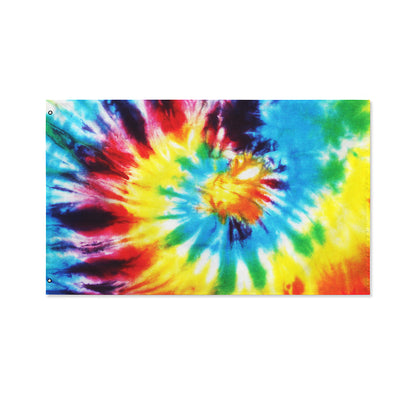 Colorful Tie Dye Print Polyester Flag