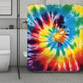 Colorful Tie Dye Print Polyester Shower Curtain