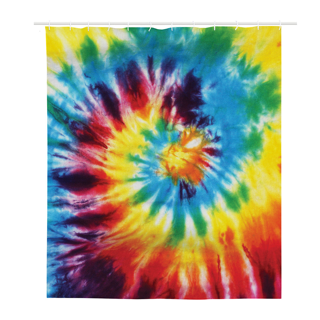 Colorful Tie Dye Print Polyester Shower Curtain