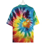 Colorful Tie Dye Print Rayon Hawaiian Shirt