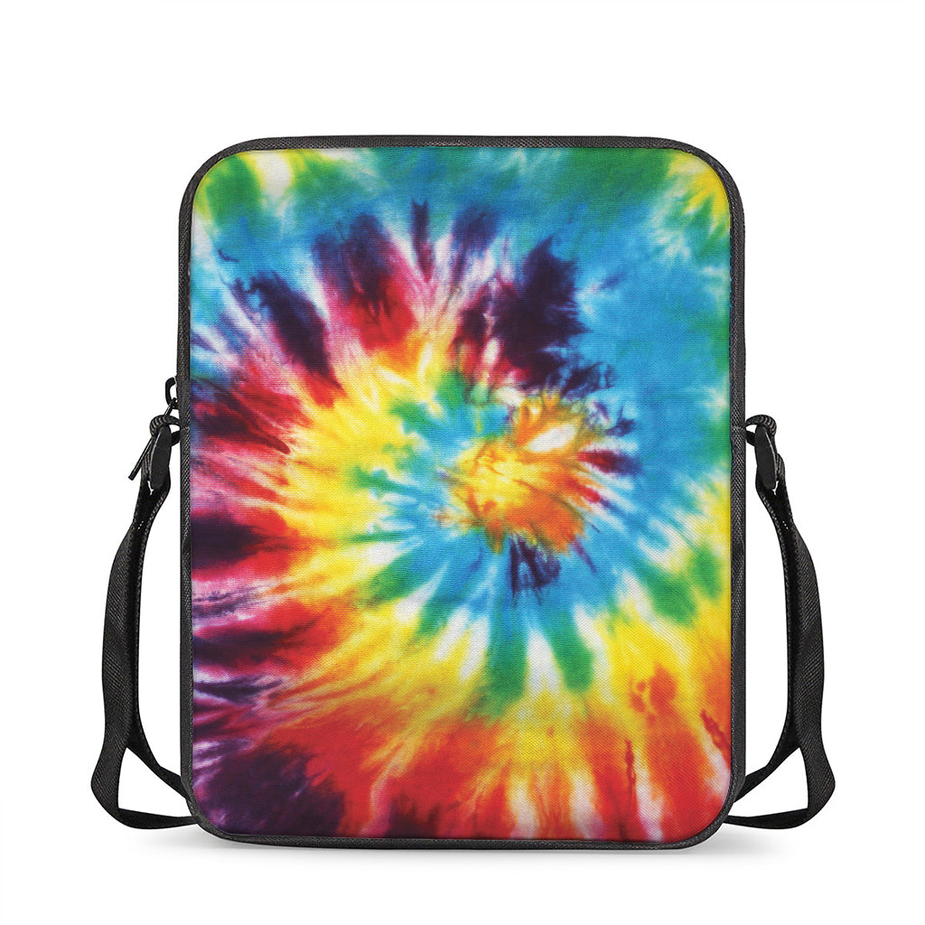 Colorful Tie Dye Print Rectangular Crossbody Bag