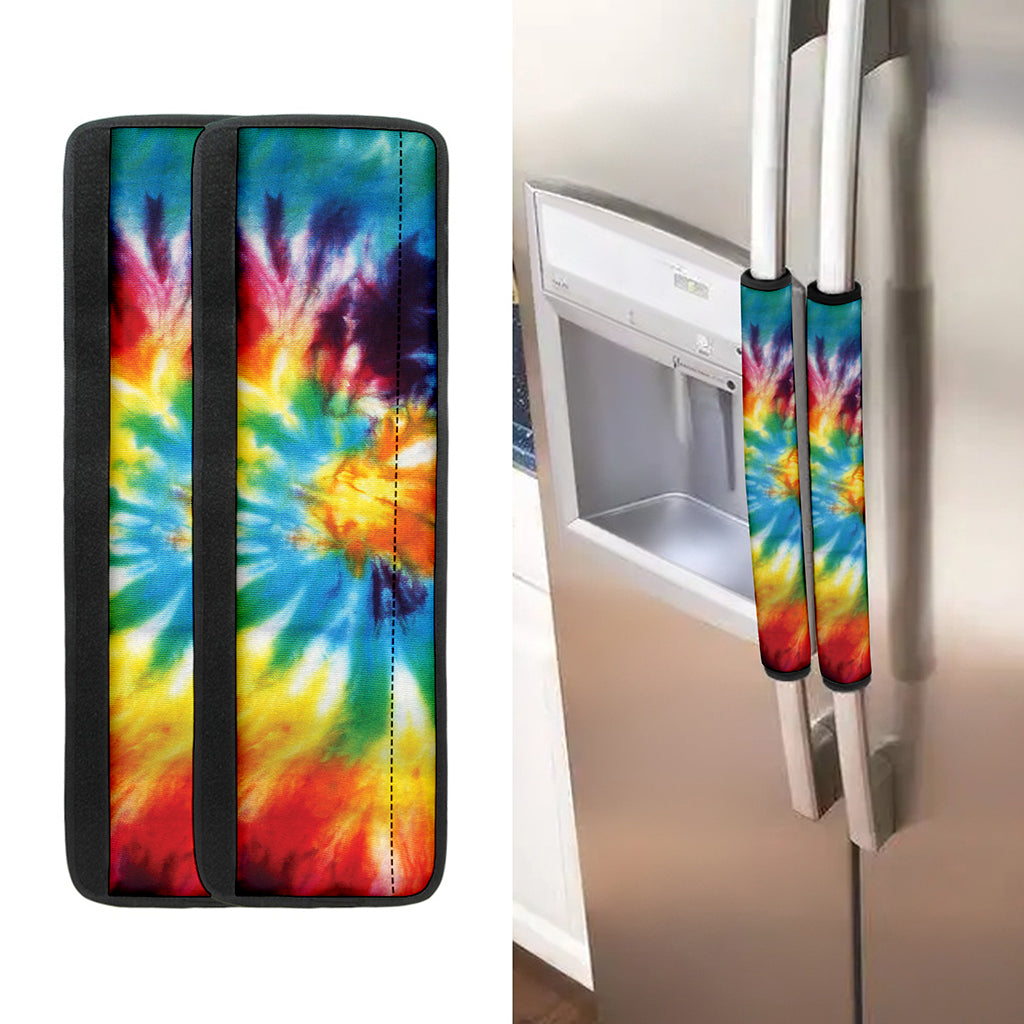 Colorful Tie Dye Print Refrigerator Handle Covers