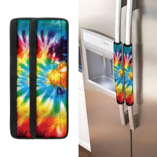 Colorful Tie Dye Print Refrigerator Handle Covers