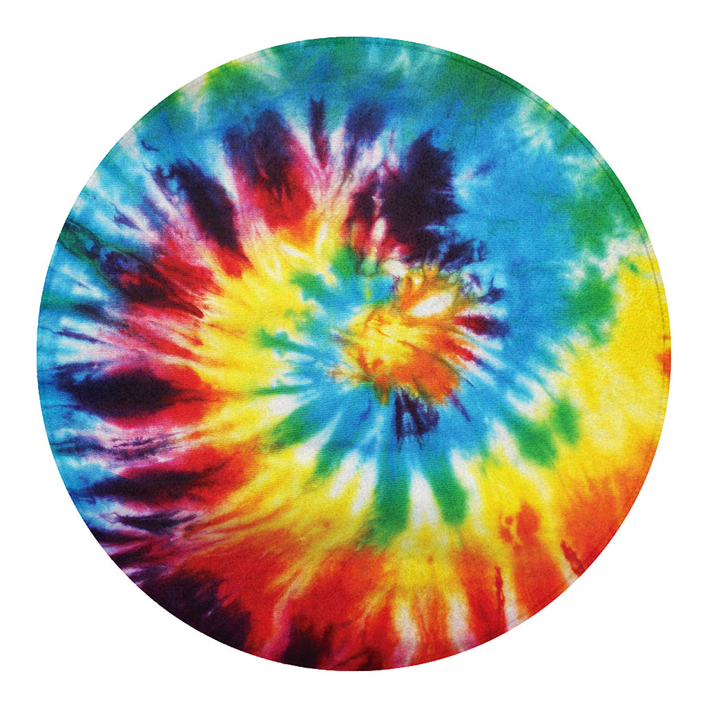 Colorful Tie Dye Print Round Blanket