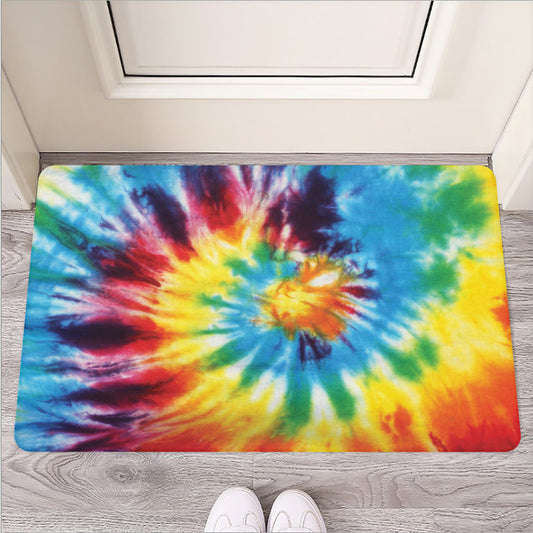 Colorful Tie Dye Print Rubber Doormat