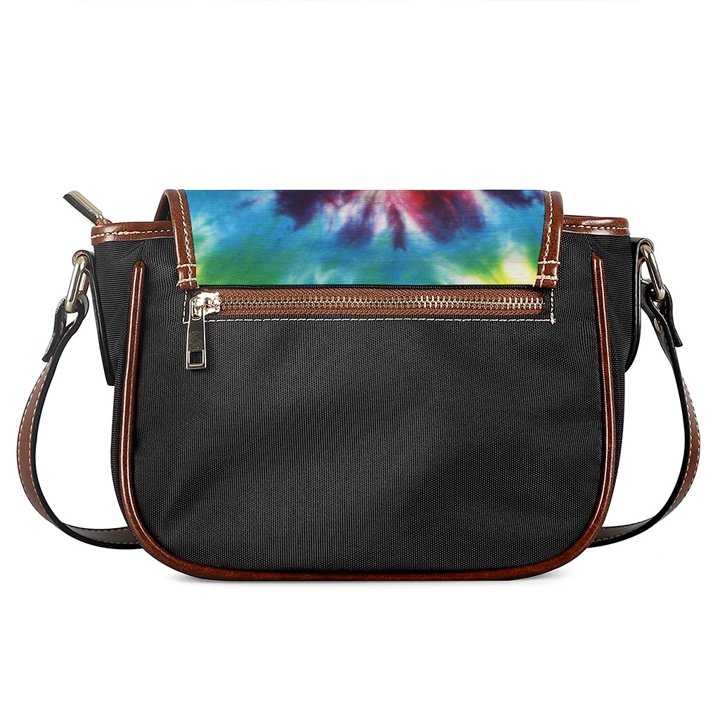 Colorful Tie Dye Print Saddle Bag